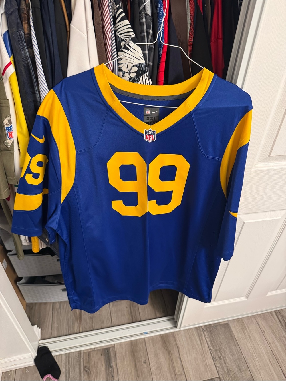 Aaron Donald #99 LA Rams Nike On Field Jersey XXL Blue Gold NFL